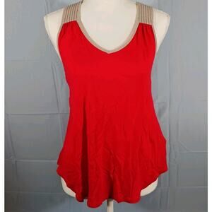 Lauren Conrad XS Tank Top Women’s Sleeveless Wide Straps Red Lightweight